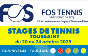 Stage de tennis - Toussaint 2025